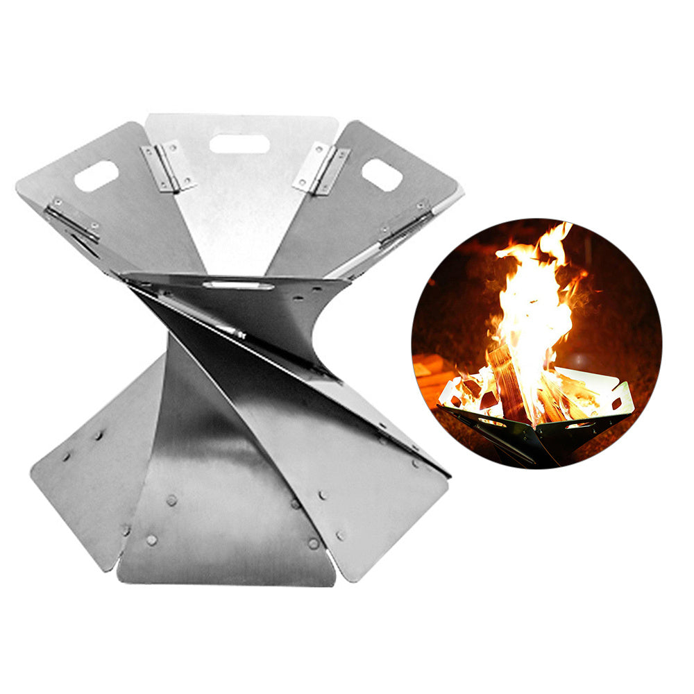 Folding Incinerator with Storage Bag – Stainless Steel